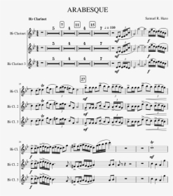 Arabesque Clarinet 3 Sheet Music, HD Png Download, Transparent PNG