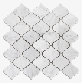 Bianco Gioia Marble Mosaic Tile Arabesque - Mosaic, HD Png Download, Transparent PNG