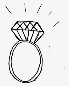Engagement Ring Drawing Png, Transparent Png, Transparent PNG