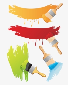 Color Paint Brush Vector - Paint Brush Vector Png, Transparent Png, Transparent PNG