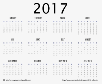 2017 Calendar Download - 20 Лет, HD Png Download, Transparent PNG