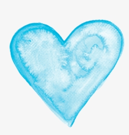 Watercolor Blue Heart Png, Transparent Png, Transparent PNG