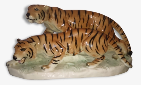 Transparent Tigres Png - Porcelain Tiger Statue Art Deco, Png Download, Transparent PNG