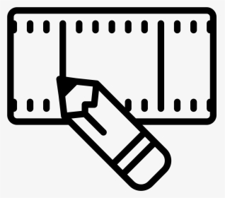 This Icon For Video Editing Depicts A Flat Section - Trim Video Icon, HD Png Download, Transparent PNG