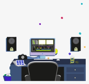 Video Editing Company - Computer Desk, HD Png Download, Transparent PNG