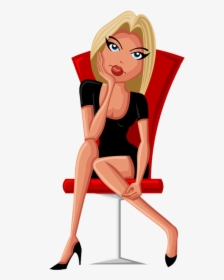Girl Sitting On Chair Clipart Png Image Free Download - Girl Sitting On Chair Clipart, Transparent Png, Transparent PNG