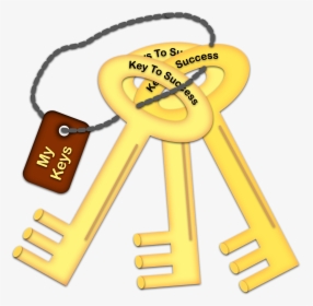 Key Chains Cartoon Clip Art - Keys To Success Cartoon, HD Png Download, Transparent PNG