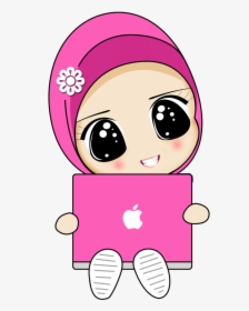 Satire Drawing Islam - Cute Cartoon Muslimah Girl, HD Png Download, Transparent PNG