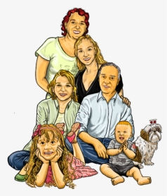 Clip Art Desenhando Arte Caricatura Ilustra - Desenho Png De Família, Transparent Png, Transparent PNG