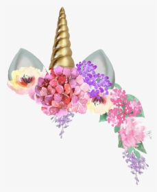 #unicorncrown #unicorn #unicornio #corona #flores #flowers - Invitaciones De Unicornio Para Editar, HD Png Download, Transparent PNG