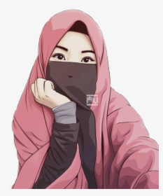 #hijab Girl #muslimah Ok #muslimah - Gambar Hijab Kartun, HD Png Download, Transparent PNG