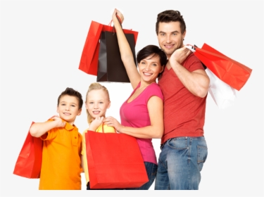 Familia-feliz1 - Family Shopping Images Free Download, HD Png Download, Transparent PNG