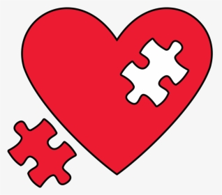 Broken Heart Clip Art - Heart With Puzzle Piece Missing, HD Png Download, Transparent PNG