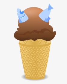 Ice Cream, Sardines, Fish, Chocolate, Cone - Chocolate Ice Cream Cone Vector, HD Png Download, Transparent PNG