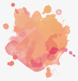 Color Spot, Watercolour, Orange, Pink, Background - Aquarell Farbtropfen, HD Png Download, Transparent PNG