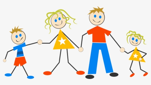 Family Stick People Of 4, HD Png Download, Transparent PNG