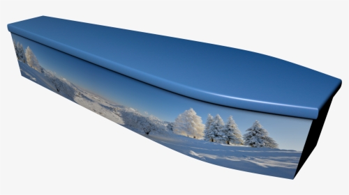 Winter Scene Printed Wooden Coffin - Snow, HD Png Download, Transparent PNG