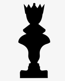 Chess Piece-black Queen Clip Arts - Chess Piece Queen Silhouette, HD Png Download, Transparent PNG