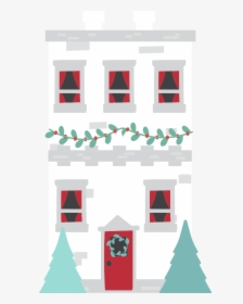This Is A Sticker Of A Building In A Winter Scene Clipart, HD Png Download, Transparent PNG