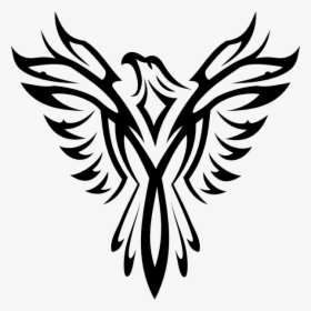 Phoenix Black And White, HD Png Download, Transparent PNG