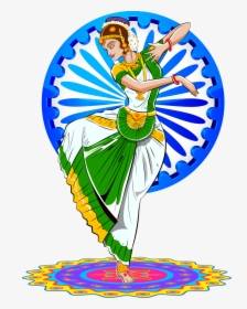 26 Vector Parade Dancing January Delhi Woman Clipart - Independence Day 15 August, HD Png Download, Transparent PNG