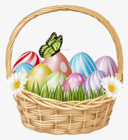 Easter Egg Basket Clip Art , Transparent Cartoons - Easter Egg Basket Clip Art, HD Png Download, Transparent PNG