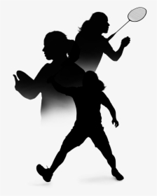 Badminton Silhouette - Silhouette, HD Png Download, Transparent PNG