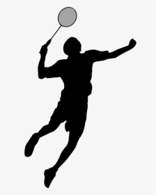 Transparent Basketball Player Silhouette Png - Badminton Silhouette, Png Download, Transparent PNG