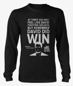 David And Goliath White Long Sleeve Shirt - Bad Wolves T Shirt, HD Png Download, Transparent PNG