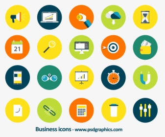 Clip Art Business Icons Vector - Transparent Background Business Icons, HD Png Download, Transparent PNG