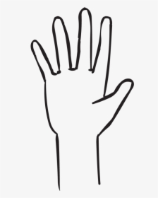 One Hand With Outstretched Fingers, As Seen In Fist - Line Art, HD Png Download, Transparent PNG