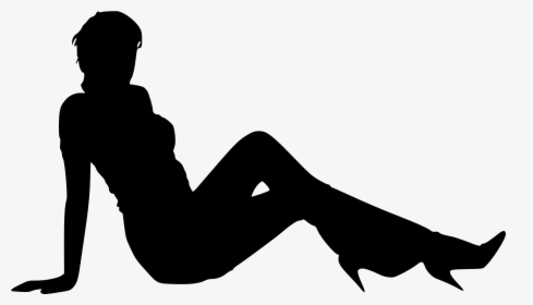 Woman Sitting Silhouette Png, Transparent Png, Transparent PNG