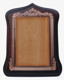 Wooden Plaque With Walnut Finish And Metal Frame - Picture Frame, HD Png Download, Transparent PNG
