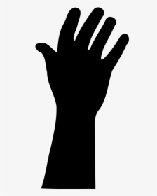 Raised Hand In Silhouette Clip Art Download - Raising Your Hand Drawing, HD Png Download, Transparent PNG