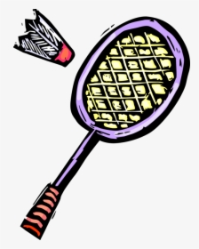 Vector Illustration Of Sport Of Badminton Racket Or - Sports Equipment Clip Art, HD Png Download, Transparent PNG
