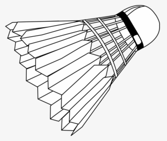 Line Art,angle,area - Shuttlecock Clipart Black And White, HD Png Download, Transparent PNG