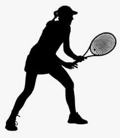 Tennis Silhouette - Tennis Player Silhouette Png, Transparent Png, Transparent PNG