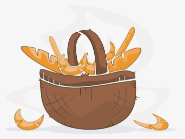 Food, Bread, Rolls, Basket, Bakery, With, Pastries - Basket Vector, HD Png Download, Transparent PNG
