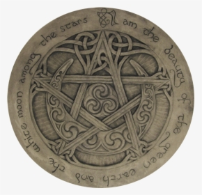 Large Moon Pentacle Plaque - Celtic Sun And Moon, HD Png Download, Transparent PNG