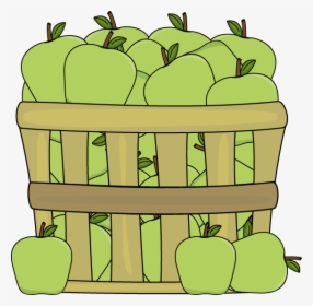 Basket Of Green Apples Clip Art - Green Apples Clip Art, HD Png Download, Transparent PNG