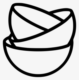 Piled Dishes Png Icon Free Download Onlinewebfonts - Plates And Bowls Clipart Black And White, Transparent Png, Transparent PNG