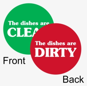 Dishes Dirty / Clean 2-sided Magnetic Status Labels - Circle, HD Png Download, Transparent PNG