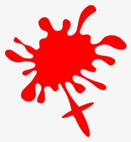 Transparent Red Circle Cross Png - Paint Splash Clip Art, Png Download, Transparent PNG