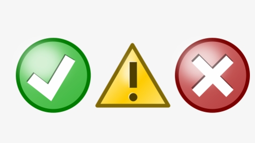 Tick, Asterisk, Cross, Red, Green, Yellow, Check - Green Yellow Red Sign, HD Png Download, Transparent PNG