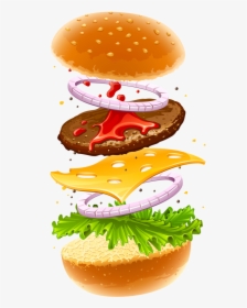Meal Png Clipart - Hamburger Cheese, Transparent Png, Transparent PNG