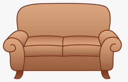 Clip Art Couch Transparent Brown - Couch Clipart, HD Png Download, Transparent PNG