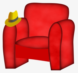 Angle,comfort,couch - Hat On The Chair, HD Png Download, Transparent PNG