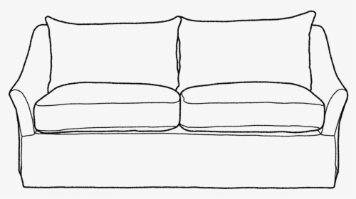 Transparent Sofa Clipart - Couch Clipart Black And White Png, Png Download, Transparent PNG