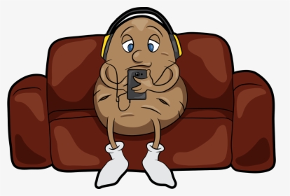 Lazy Clipart Couch Tv - Couch Potato Png, Transparent Png , Transparent Png  Image - PNGitem