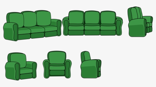 Grass,angle,area - Side View Couch Clipart, HD Png Download, Transparent PNG